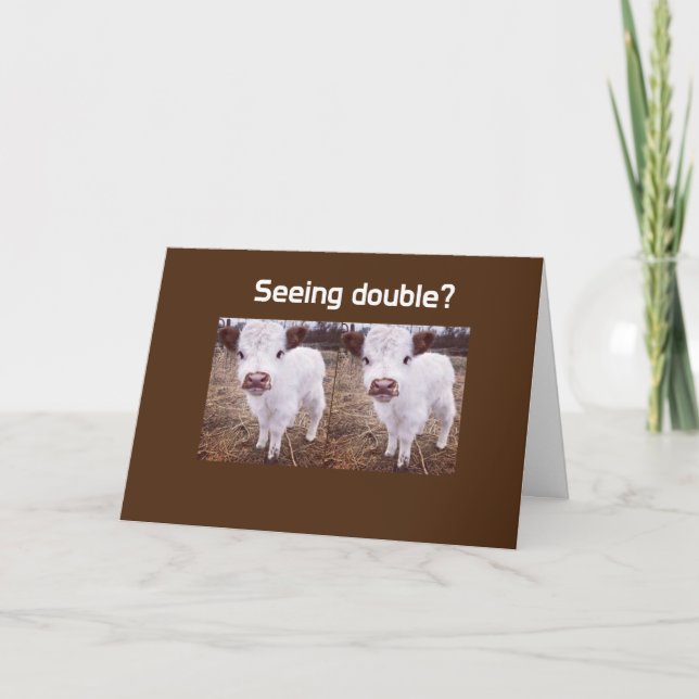 CARTE VACHES COMÉDIENNES DISENT "JOYEUX ANNIVERSAIRE" (Devant)