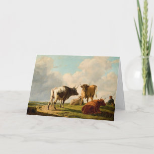 Carte Vaches dans le pâturage   Eugène Joseph Verboeckho