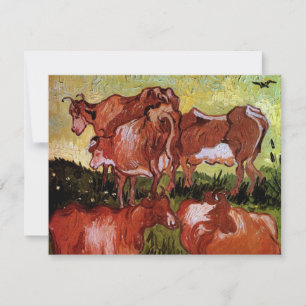 Carte Vaches (d'après Jordaens) par Vincent van Gogh
