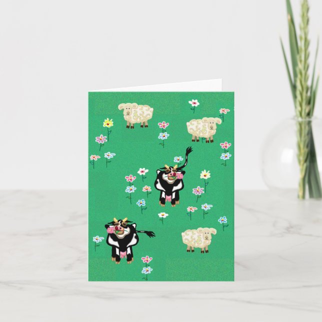 Carte Vaches et moutons (Devant)