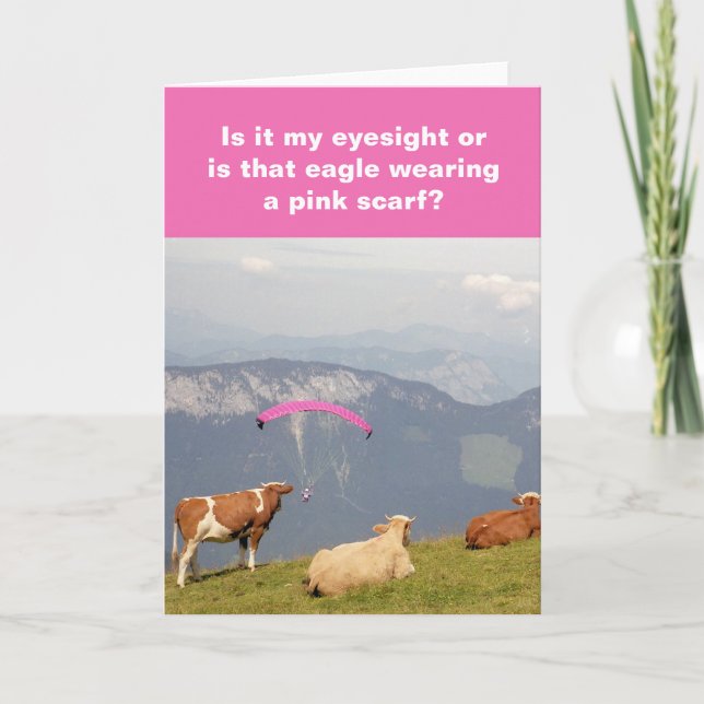 Carte Vaches et parapente (Devant)
