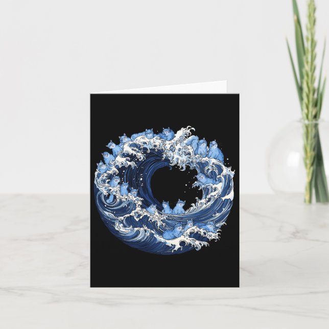 Carte Vague De Chats Bleus Pour Kamala (Devant)