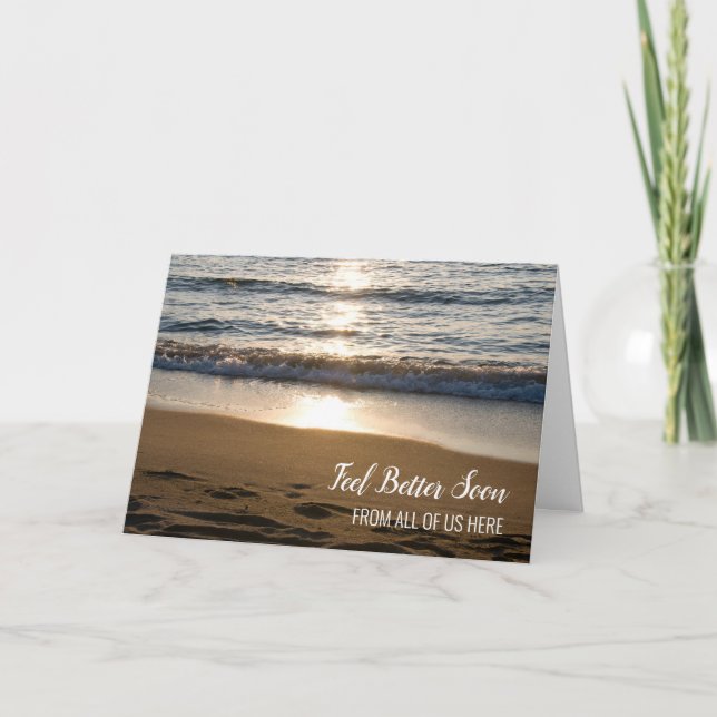 Carte Vague sur la plage Se tirer bien bientôt du groupe (Devant)