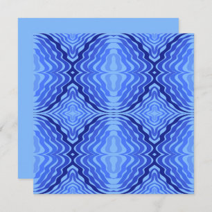 Carte Vagues bleues réfléchissantes Moderne Design abstr