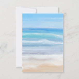 Carte Vagues Jouantes Par Un Jour Ensoleillé À La Plage
