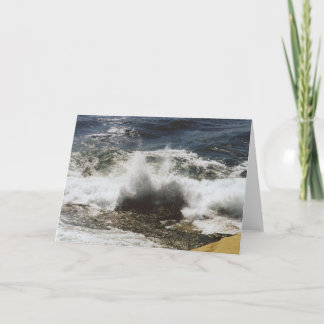 Carte Vagues se cassant à la plage de coquillage