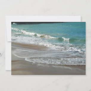 Carte Vagues sur la plage bleu turquoise Océan