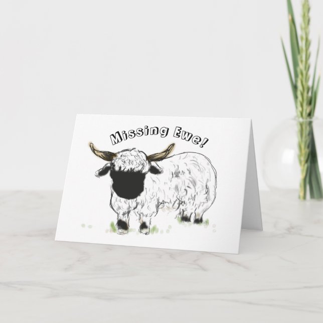 Carte Valais blâmer les moutons - Ewe disparue! (Devant)
