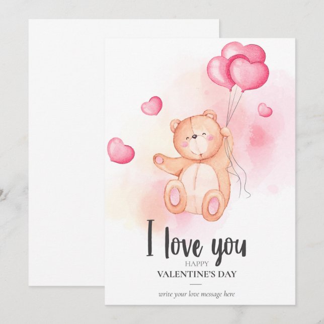 carte valentine (Devant / Derrière)