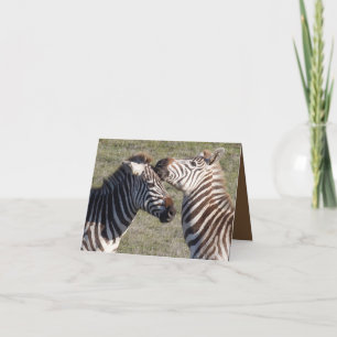 Carte Valentine avec paire zèbre connectée