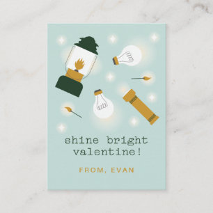Carte Valentine classe brillante