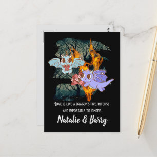 Carte Valentine Cute Love Dragons