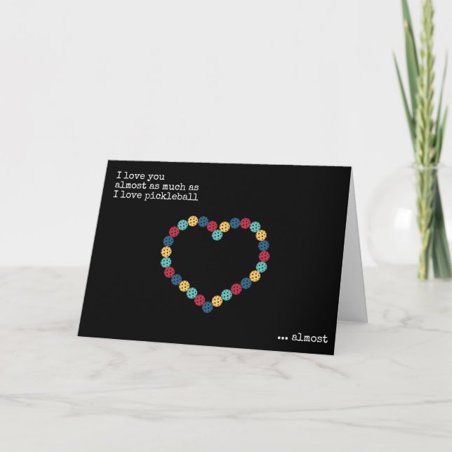 Carte Valentine de pickleball drôle (Devant)