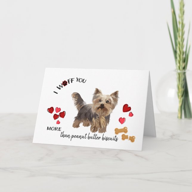 Carte Valentine de votre chien Terrier Yorkshire (Devant)