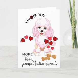Carte Valentine de votre Poodle Chien Love