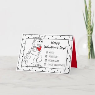 Carte Valentine Dinosaur Love