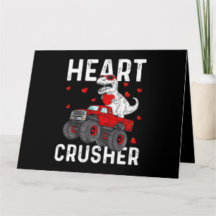 Carte Valentine Dinosaur Monster Camion T Rex Coeurs Tod
