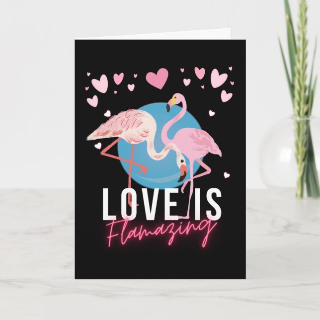 Carte Valentine for Female Partner Love is Flamazing (Devant)