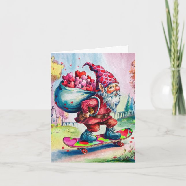 Carte Valentine Gnome Joyeux anniversaire de Valentines (Devant)