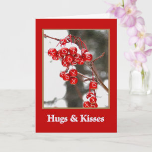 CARTE VALENTINE HUGS & KISSES DE GRANDMA ET GRANDPA