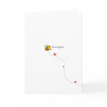 Carte Valentine Kawaii Bee Pun