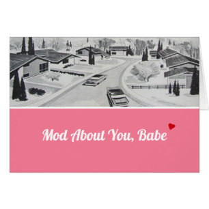 Carte Valentine Moderne du milieu du siècle