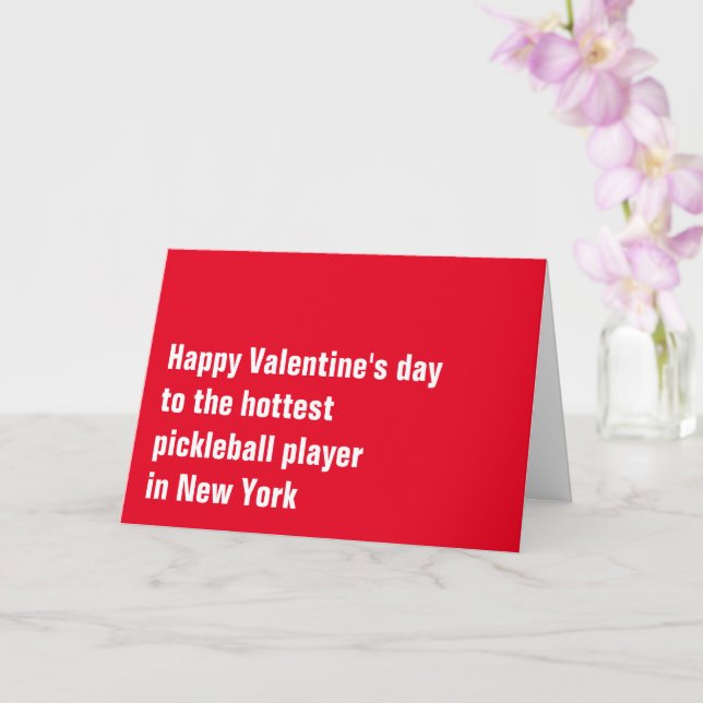Carte Valentine personnalisable Pickleball 💘 (Orchidée)