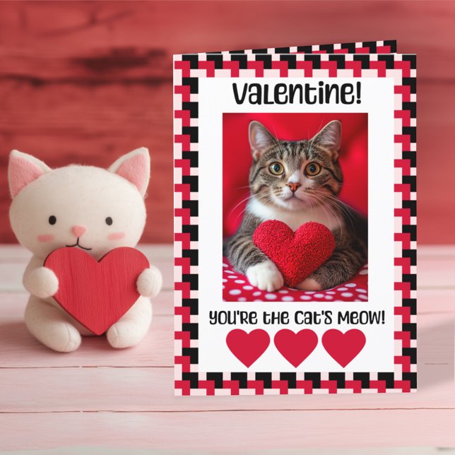 Carte Valentine personnalisée du chat (Créateur téléchargé)