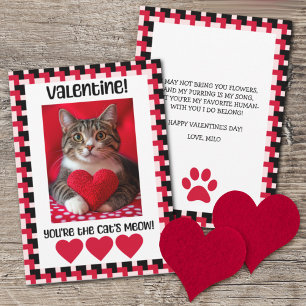Carte Valentine personnalisée du chat