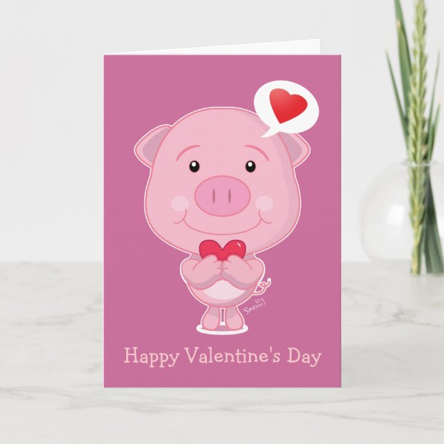 Carte Valentine Pig (Devant)