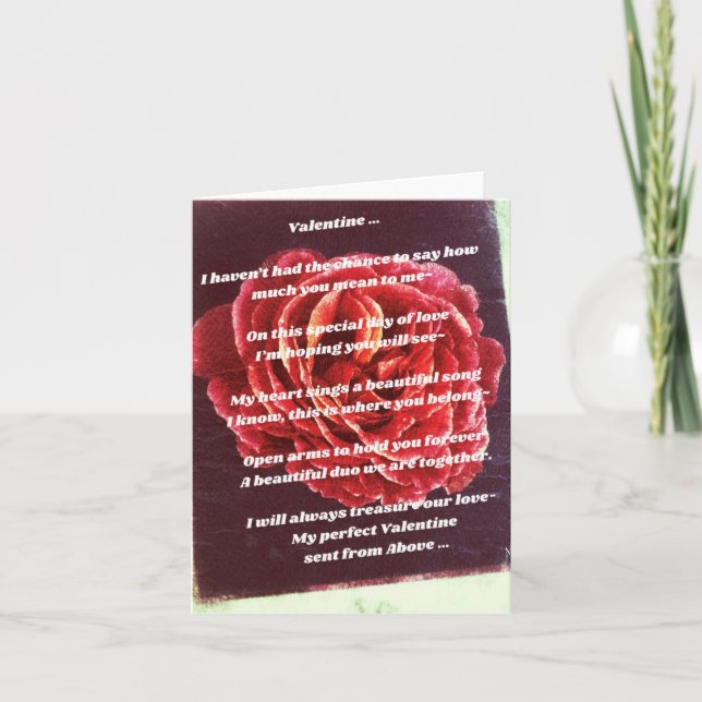 Carte Valentine poème personnalisé (Devant)
