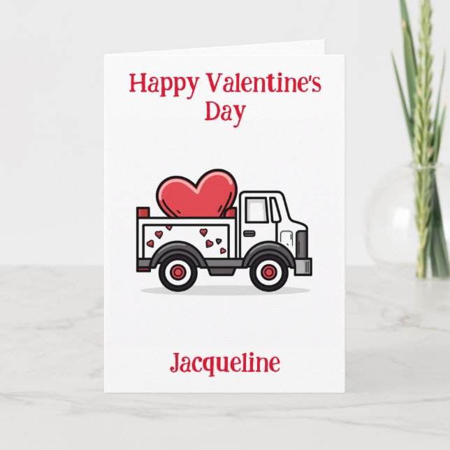 Carte Valentine pour camion Funny personnalisé (Devant)