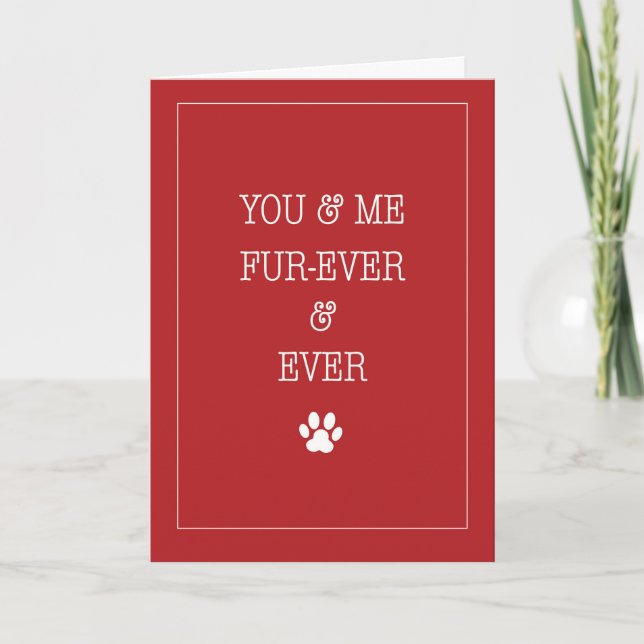 Carte Valentine pour l'amour animal de compagnie pour to (Devant)