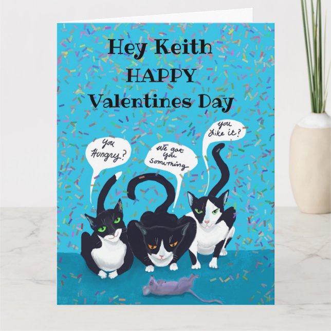 Carte Valentine Pour Lui De Chats (Devant)
