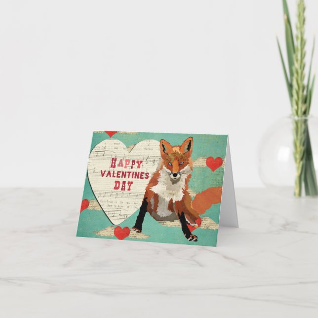 Carte Valentine Red Fox (Devant)