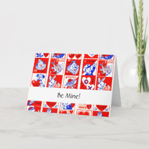 Carte Valentine Retro Love Hugs Motif