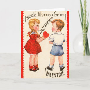 Carte Valentine Retro vintage "Dictateur"