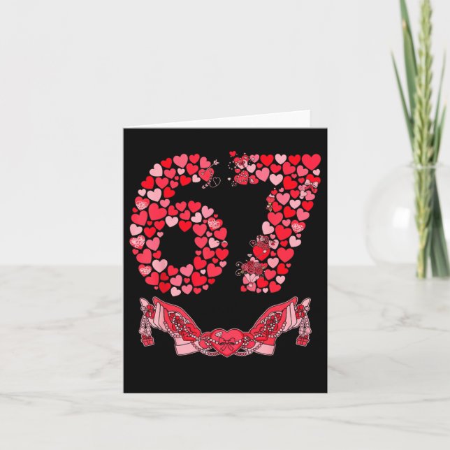 Carte Valentine’s Day Six Seven 67 Funny Meme 6 7 Valent (Devant)