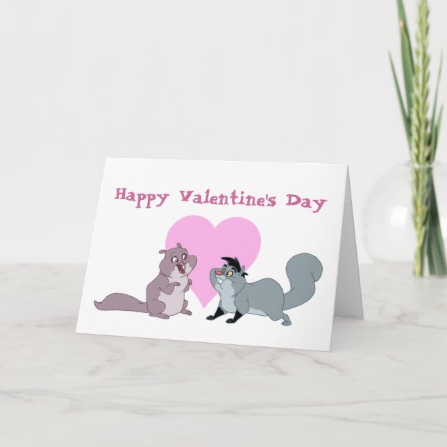 Carte Valentine Squirrels (Devant)