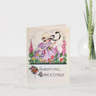 Carte Valentine vintage charmante