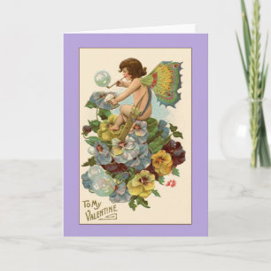 Carte Valentine Vintage Lavande