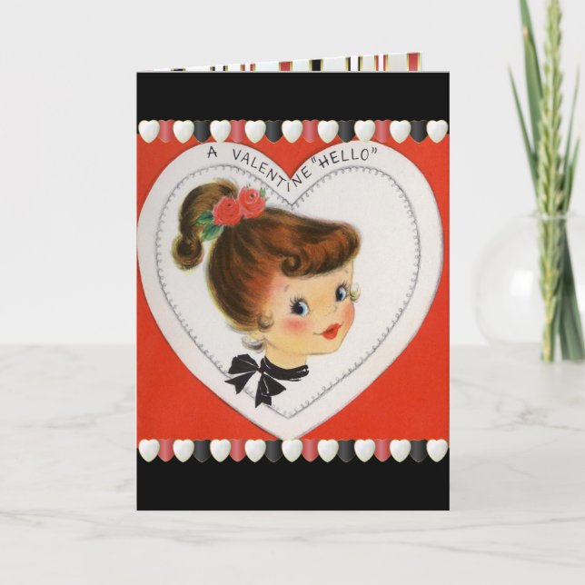 Carte Valentine vintage pour enfants (Devant)