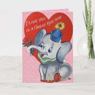Carte Valentine vintage pour enfants