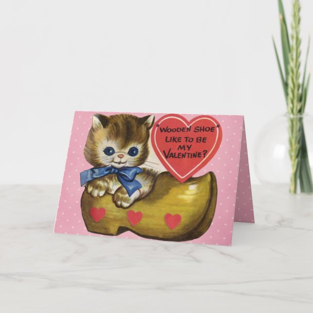 Carte Valentine vintage pour enfants (Devant)