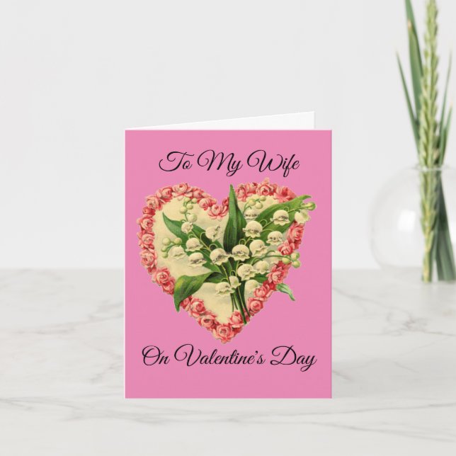 Carte Valentine vintage pour femme (Devant)