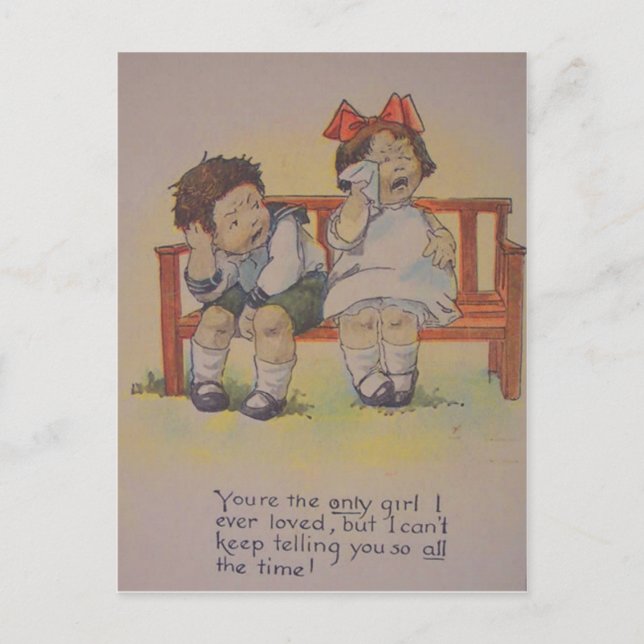 Carte Valentine vintage Retro (Devant)