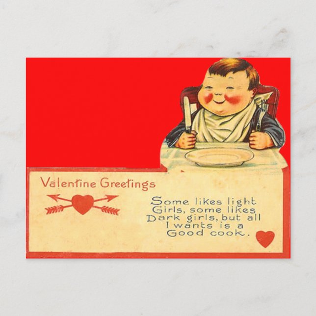 Carte Valentine vintage Retro Good Cook (Devant)