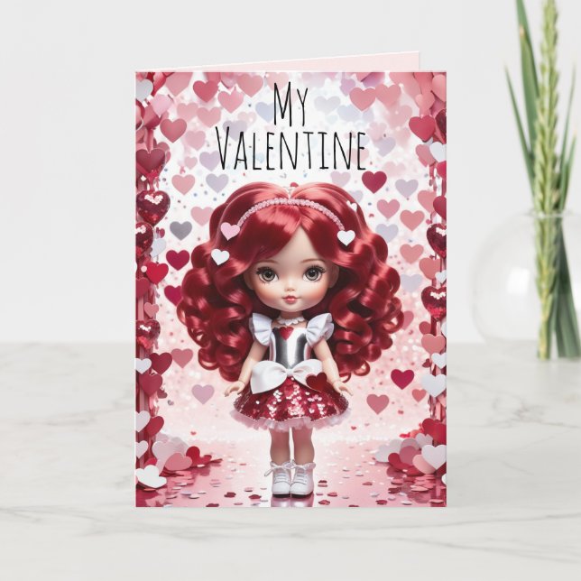 Carte Valentines adorables poupées Valentines (Devant)
