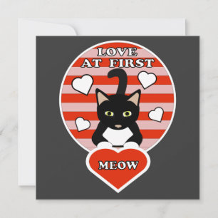 Carte Valentines Aime Au Premier Meow Amoureux de les ch
