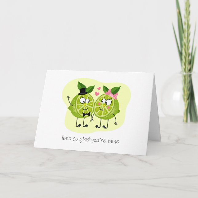 Carte Valentines Day Digital Card With Funny Lime (Devant)